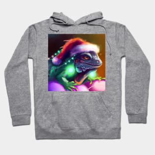 Cute Iguana Drawing Hoodie